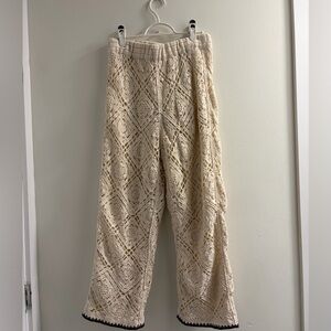 Cream Crochet Pants